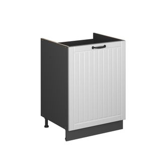 Vicco Mueble Bajo Para Fregadero Fame-line, Blanco Casa De Campo/antracita, 60 Cm, Vicco