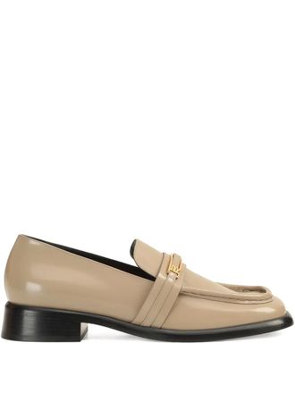 Sergio Rossi 25mm Bitt leather loafers - women - Calf Leather/Calf Leather/Calf Leather/Rubber - 37.5 - Neutrals