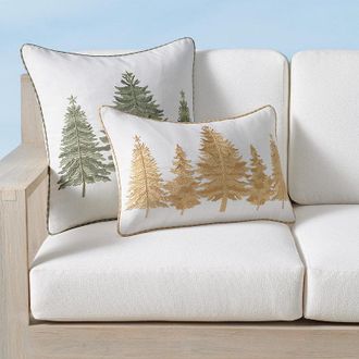 Frontgate Winter Forest Indoor/Outdoor Pillow Cover - Forest, 20 x 20 Square Forest - Frontgate