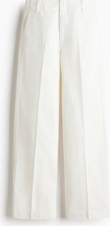 H&M Straight High Jeans - White