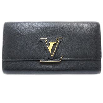 Louis Vuitton Noir Long Wallet (Bi-Fold) (Pre-Owned)