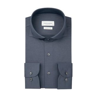 Profuomo Heren, Overhemden, Blauw, Maat: 3XL