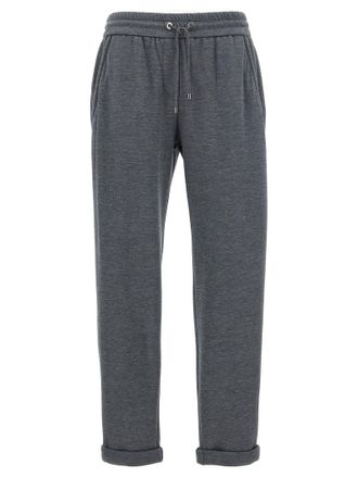 Brunello Cucinelli Monile Pantaloni Grigio-Donna