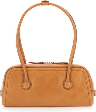 Margesherwood Womens Shoulder Bag Soft Boston Ew Brown Leather Cow