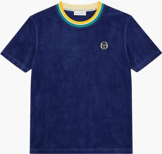 Sergio Tacchini Mens Sergio Tacchini Monte Velour T-Shirt Maritime Blue - Navy - Size: 42