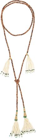 Monoki Womens Double Tie Necklace In Orange