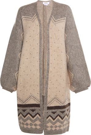 Usha Vest Dames Beige Veelkleurig