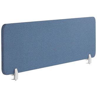 Beliani Panel Separador Azul 160 X 40 Cm Poli&eacute;ster Pet Pantalla Ac&uacute;stica Oficina Wally
