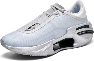 Generic Mens Basketball Shoes are Lightweight Breathable High Elasticity Shock-Absorbing Casual Running Sports Walking Shoes(White,4.5 UK)