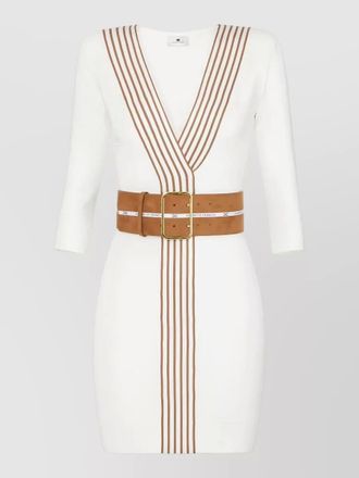 Elisabetta Franchi striped knit mini dress