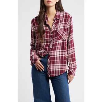 Rails Hunter Plaid Button-Up Shirt in Winterberry at Nordstrom, Size Xx-Large