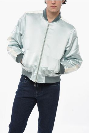 Rhude Bomber BOYS 02 In Satin con Bande a Contrasto taglia L
