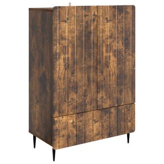 vidaXL Aparador Roble Ahumado 66 X 34,5 X 97 Cm Madera De Ingenier&iacute;a Vidaxl