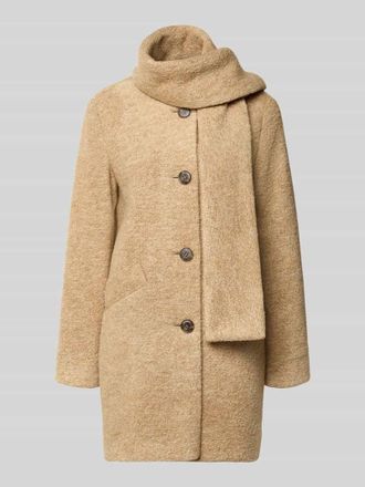 Fuchs Schmitt Mantel mit Woll-Anteil und Schal-Detail in Camel, Gr&ouml;&szlig;e 36