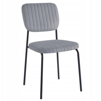 OEM Silla Acolchada De Terciopelo Gris Modernista Miniatique Loft K19