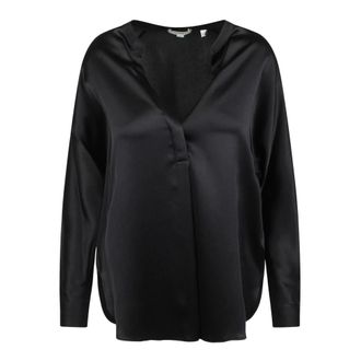 Vince Blouses, female, Black, L, Silk Blouse