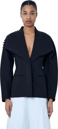 Jacquemus Structured Tailored Jacket - Dames - Blazers - Zwart - M - Leer - Jassen