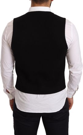 Dolce & Gabbana Single-Breasted Cotton Vest - Black