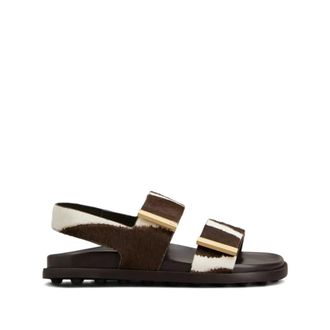 Tod's Tods, Flat Sandals, female, Multicolor, Size: 10 US Pony Hair Sandals