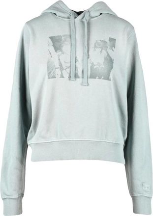 Diesel Hoodie - Dames - Hoodies - Grijs - M - Katoen - Hoodies & sweatvesten