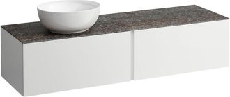 Laufen Il Bagno Alessi Cajonera, Encimera De Piedra Marrone - Laufen