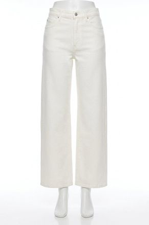 Z Supply Remi High Rise Bowed Wide Leg Jeans In Cloud