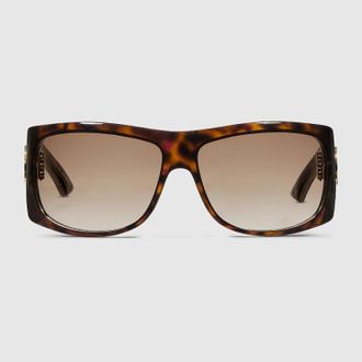 Gucci Square Frame Sunglasses, Brown