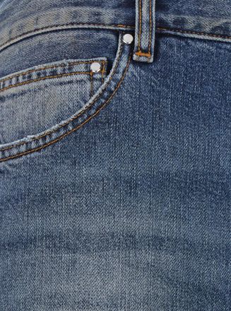 Amiri Flare Cut Cotton Jeans - Blue