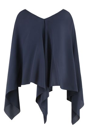 Tシャツ・カットソー Gianluca Capannolo Multicolored Silk Top With Shawl Neckline Gianluca Capannolo Multicolored Silk Top With Shawl Neckline