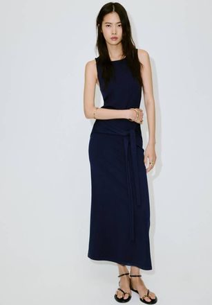 Mango Vestito maglia fiocco navy - Donna - XXS - MANGO