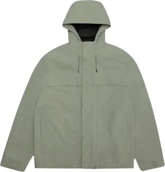 Rains Suva Hardshell Cargo Jacket - Dames - Regenjassen - Groen - XL - Polyester - Jassen