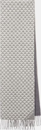 Prada Logo wool and cashmere jacquard scarf