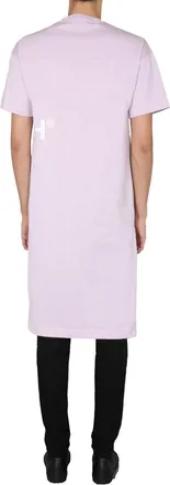 AMBUSH Logo Print Cotton Dress - Pink