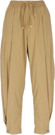 Herno Bruine technische stoffen broek - Dames - Straight fit broeken - Bruin - S - Broeken