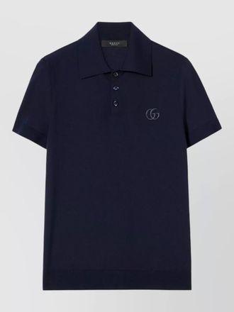 Gucci short sleeve polo shirt ribbed cuffs