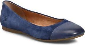 B&oslash;rn Batti Mixed Media Ballet Flat in Navy at Nordstrom Rack, Size 6.5