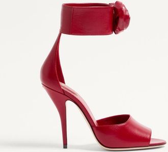 Valentino Garavani Drip Rose Kidskin Sandal With Crystals 105Mm Wo