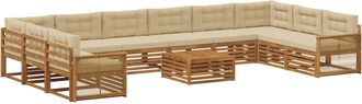 vidaXL Juegos De Sof&aacute;s 11 Uds. Madera De Acacia S&oacute;lida Vidaxl