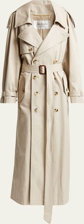 Saint Laurent Belted Long Trench Coat