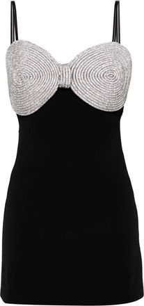 Mach & Mach March & March Crystal-embellished Mini Dress Size XXS