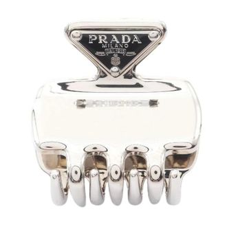 Prada Pre-owned Accessories, female, Gray, Size: ONE SIZE Pre-owned Acciaio+Smalto Stainless Steel Hair Accessory
