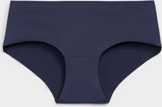 Miiyu Womens Plain laser-cut stretch Hipster Panties Nylon
