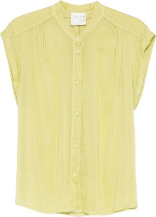 Forte_Forte buttoned short-sleeve shirt - women - Fabric - III - Yellow