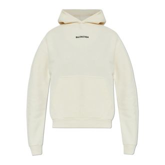 Balenciaga Sweatshirt with Embroidered Logo - female - Balenciaga - Hoodies - Beige - S - Sweatshirts & Hoodies
