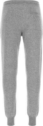 Prada Mens Stretch Cashmere Blend Joggers Gray Nylon Elastane