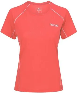 Regatta Devote Ii Contrast Detail T-shirt in Neon Peach at Nordstrom, Size 10