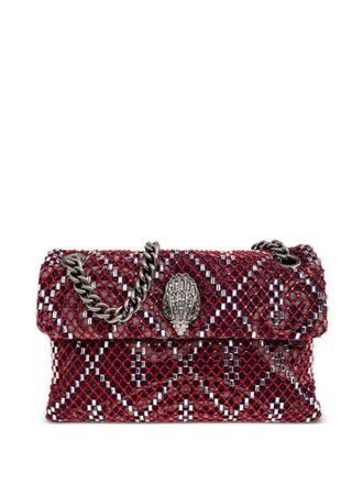 Kurt Geiger Kensington mini-crossbodytas met kristallen en ketting - Rood