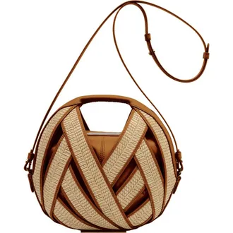 Perrin Paris Le Panier Handbag in Raphia | Caramel at Nordstrom