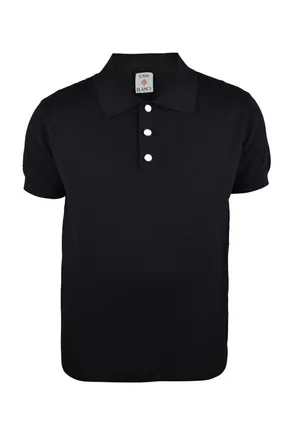 Casablanca Polo met pointelle-monogram Zwart