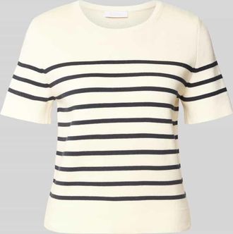 Rich & Royal Strickshirt mit Rundhalsausschnitt in Offwhite, Gr&ouml;&szlig;e XL